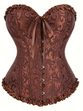 Luxurious Ruffle Strapless Corset Bustier - Sculpting Tummy Control, Adjustable Lace Up, Jacquard Fabric, Body Shaping, Womens Lingerie & Shapewear for a Flawless Silhouette