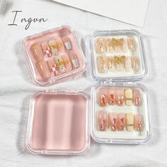 10Pcs Press on Nail Storage Box False Nail Packaging Box for Home Use