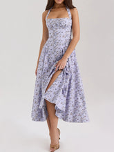 Summer Women's Dresses New Streetwear Fashion Bandage Print Casual Slim Maxi Dress Sexy Sleeveless Lady Lace Backless Dresses