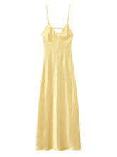 Satin V-Neck Cami Dress