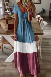 Ingvn - V Neck Length Dress
