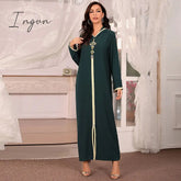 Ingvn - Vestido De Mujer Abaya Dubai Turkey Muslim Fashion Dress Clothing African Long Dresses For Women Robe Noel Djellaba Femme