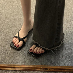 Ingvn Summer Off White Shoes for Women Open Toe Slides with Heel Sandals Outside Woman Slippers Flip Flops B Designer Casual Eva