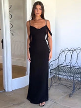 Spaghetti Strap Backless Sexy Maxi Dress Women Gown Summer Fashion Off-shoulder Draped Bodycon Club Party Long Dress