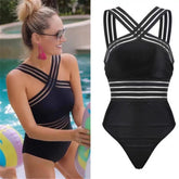 Voguable Sexy Mesh Bikini Sets Women Push-up Padded Bra Halter High Waist Bikini Set Swimsuit Swimwear Summer Bathingsuit Suit Beachwear