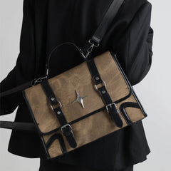 INGVN 2024 New Trendy Fashion Students Schoolbags High-capacity Preppy Women Shoulder Handbags Vintage Y2k Aesthetic Star Backpacks