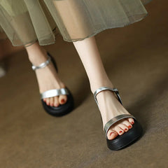 Summer Gladiator Platform Women Sandals Fashion Elegant Soft Sole Commute Shoes Ladies Comfort Thick Bottom Beach Sandalias