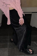 Ingvn - Elegant Solid Fold High Waist Solid Color Bottoms