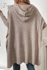 Ingvn - Casual Simplicity Solid Frenulum Hooded Collar Long Sleeve Dresses