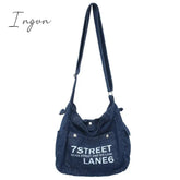 Ingvn - Denim Women's Bag 2024 New Eco Reusable Ladies Handbags Canvas Shopping Travel Shoulder Bags Unisex Jeans Crossbody Bag Shoppers