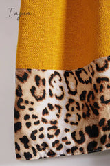 Ingvn - Casual Color Block Patchwork Cardigan