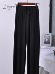 Ingvn - Women's Wide Leg Chinos Pants Trousers Black Pink Beige Streetwear Lightweight Casual Outdoor Causal Daily Full Length Comfort Plain S M L XL 2XL