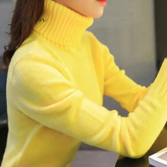 Ingvn - Women's Sweater Turtleneck Trending Sweater New Fashion Top Autumn and Winter Korean Pullover Women's Pullover Knitwear