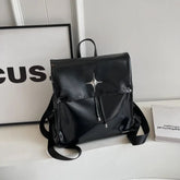Ingvn Silvery Womens Backpack Fashion Pu Leather Trend Backpacks for Ladies Casual Versatile High Street Female Bag