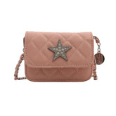 Ingvn Fashion Star Women's Small Square Shoulder Bag Sewing Thread Female Crossbody Bags Simple Chain Ladies Retro Tote Purse Handbags