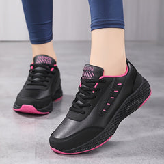 Fashion Lightweight Non-slip Low Top Sneakers, Comfortable Solid Color Running Shoes, Women's Footwear