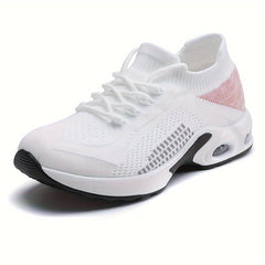 Comfy Womens Knit Sock Sneakers - Air-Cushioned Sole, Lightweight Fashion Sports Shoes for Running & Daily Wear
