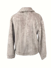 Warm and Cozy Women's Casual Solid Long Sleeve Button Front Teddy Coat for Winter Outerwear