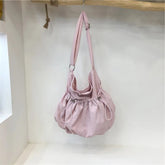 Ingvn On-Season Korean Style Niche Pleated Crossbody Bag Cloud Bag Casual Lightweight Hundred Shoulder Nylon Cloth Female Tote Bag