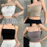 Ingvn - 2023 Summer Women's Camisole Sexy Padded Tank Tops Sleeveless Corset Top Female Lingerie Halter Thin Straps Camis Built-in Bra