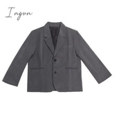 Ingvn - New Fashion Solid Color Lapel Blazer Women Elegant Vintage Casual Loose Temperament Coat Tide