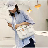 Ingvn - Women Simple Crossbody Bags Cute Casual Satchel Ladies Shoulder Bag Pouch Girls Canvas Cross School Bags Purse