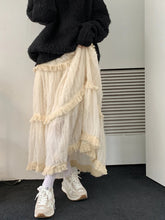 Y2k Clothes Women Cake Dress Tassel Design Skirt Loose Long Skirts Vintage High Waist Korean Fashion Faldas Largas