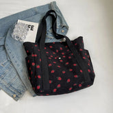 Ingvn Corduroy Tote Bag Minimalist Underarm Women's Large Capacity Casual Shoulder Bag Student Classroom Laptop Bag