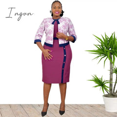 Ingvn - 2 Piece Set African Dresses for Women African Femme Dashiki Print Africa Dress Clothes Ankara Dresses Ladies