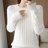 Brandy Mandy Sweaters Women White Knit Sweater Autumn Winter V Neck Long Sleev Knitted Sweater Navy Pullover Brandy Girl Sweater