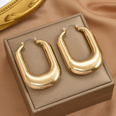 1 Pair of Chic U-Shaped Punk Iron Earrings - Minimalist Jewelry for Daily Wear, Stylish Accessories for Women, Perfect for Casual Outings and Work
