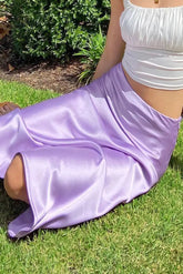 Ingvn - Elegant Solid Patchwork Regular High Waist Solid Color Bottoms
