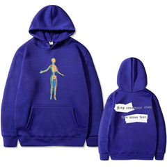 Voguable Hot Sale Fashion Creativity Design Skeleton Graphic Print Hoodie Men Women Fleece Cotton Hoodies Man Hip Hop Style Sweatshirt