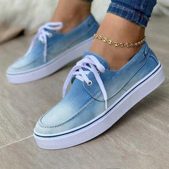 INGVN Women's Sneakers Lace Up Ladies Flat Shoes for Women 2026 Autumn Vulcanized Shoes Comfort Fashion Woman Flats Shallow New