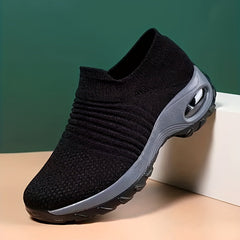 Comfortable Chic Women's Slip-On Sneakers - Lightweight, Breathable, Low-Top, All-Season Shoes with Solid Color, Plain Toe, and Durable PU Sole - Quanzhou Manufactured, Perfect for Casual Daily Wear