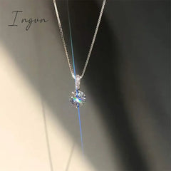 New Trendy Simple Bling Zircon Water Drop Pendant Necklace for Women Niche Design Party Jewelry Girlfriend Gifts