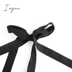 Ingvn - Sweetown Dark Academia Gothic Dresses Women Chiffon Ruffles Black E Girl Clothes Sleeveless V Neck Lace Up Mini Dress Summer