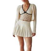 Sheer Crop Top 2000s Women Sexy See Through V Neck Sleeveless Floral Lace Tanks Slim Fit Vest y2k Aesthetic Clothing