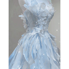 Pphmm fruitful fashion dress to impress Blue Evening Dress Summer New Fairy Tube Top Trendy Banquet Host Graduation Adult Dress