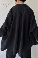 Ingvn - Daily Simplicity Solid Pocket Turndown Collar Long Sleeve Two Pieces