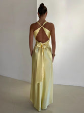 Elegant Sleeveless Satin Bodycon Long Dress Women Sexy Deep V Backless Evening Dress Female Slim Fit Party Club Vestidos