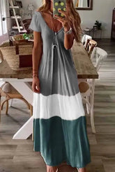 Ingvn - V Neck Length Dress