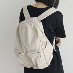 INGVN Japanese Preppy Grunge Solid Y2k Backpack Fashion Women Casual Schoolbags Streetwear Trendy Ins Backpacks for College Students