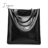 Ingvn - Cow Leather Bag Ladies Genuine Leather Handbags Big Women Bag Large Vintage Female 2024 Office Hand Shoulder Bags For Women Tote