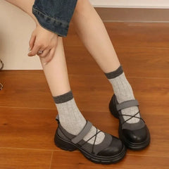 Ingvn Autumn Chunky Women Sports Shoes Fashion Shallow Butterfly-knot Platform Sneakers Ladies Casual Flats Outdoor Mary Jane Shoe