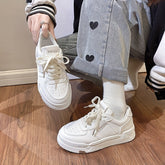 Womens Fashionable Platform Skate Sneakers - Stylish & Comfortable Low Top Shoes - Durable for Outdoor Adventures, Perfect for Students & Preppy Casual Wear
