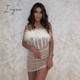 Ingvn - New Trends Sexy Evening Dress Solid Color One Shoulder Dress Ladies Party Prom Dress