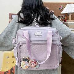 Ingvn Multifunctional Shoulder Crossbody Bag with Large Capacity for Students To Attend Classes and Tutoring Tote Bag for Girls