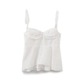 White Corset Top Women Sexy Backless Crop Top Summer Beach Bustier Top Streetwear Camis Holiday ropa de mujer