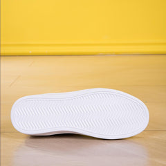 Women's Chic White Sneakers - Lightweight, Comfortable Lace-Up Casual Shoes for All Seasons